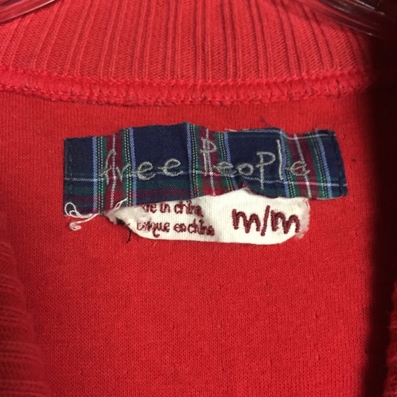 Free People M Coral Double Breasted Button Top - Picture 4 of 5